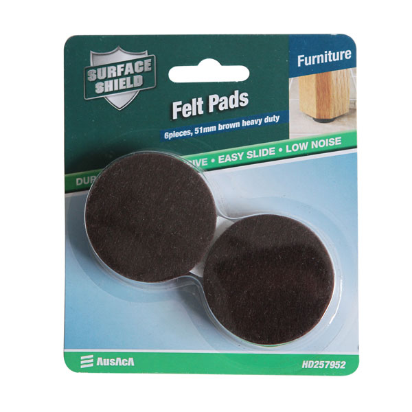 Almohadillas de fieltro duraderas para patas de muebles.