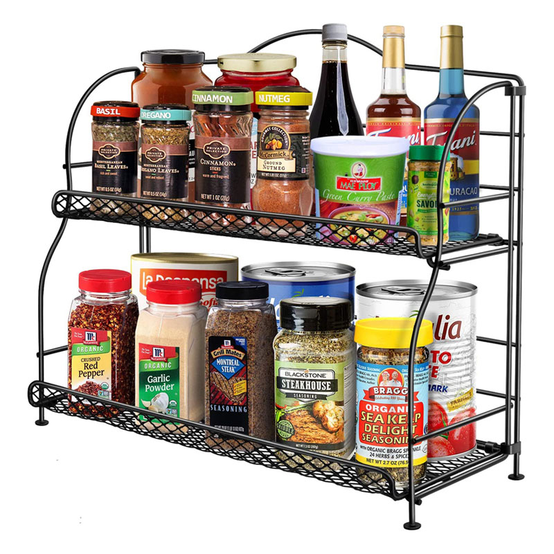Estante plegable de capas dobles de 400 mm para condimentos de cocina