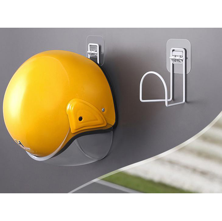 Soporte de metal autoadhesivo para casco sin perforaciones